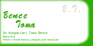 bence toma business card